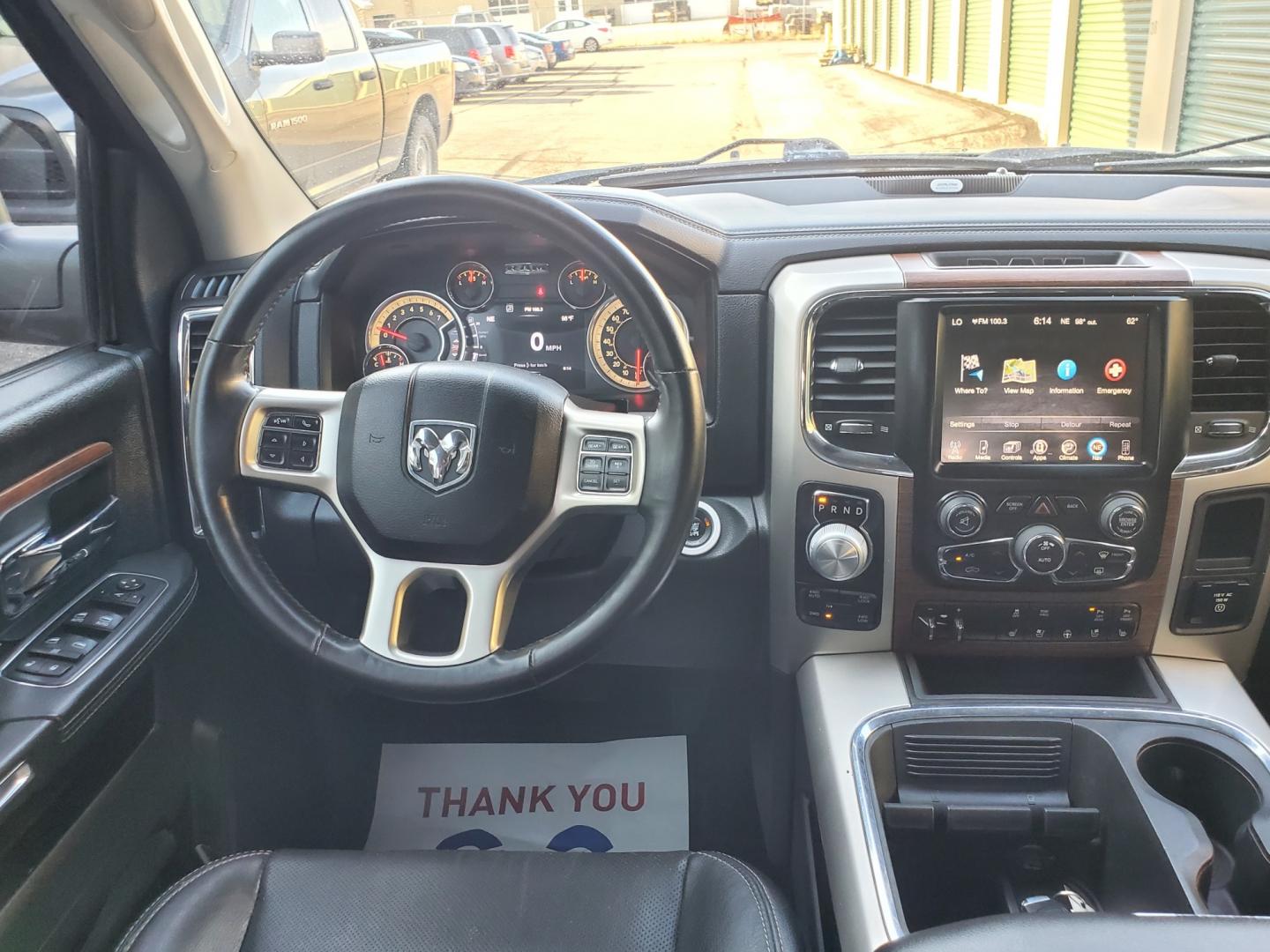 2016 Black /Black Ram 1500 Laramie (1C6RR7NT3GS) with an 5.7L V-8 Hemi engine, 8-Speed Automatic transmission, located at 1600 E Hwy 44, Rapid City, SD, 57703, (605) 716-7878, 44.070232, -103.171410 - Photo#13