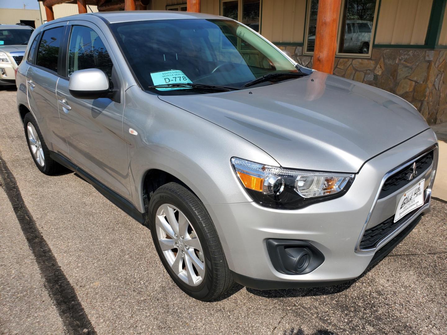 2015 Silver Mitsubishi Outlander Sport ES (4A4AR3AU4FE) with an 2.0l 4 Cyl engine, 6-Speed CVT w/ Overdrive transmission, located at 1600 E Hwy 44, Rapid City, SD, 57703, (605) 716-7878, 44.070232, -103.171410 - Photo#0