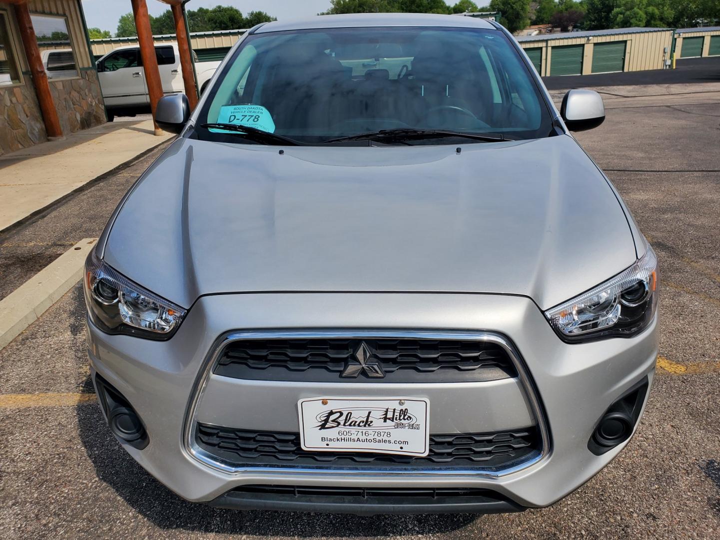 2015 Silver Mitsubishi Outlander Sport ES (4A4AR3AU4FE) with an 2.0l 4 Cyl engine, 6-Speed CVT w/ Overdrive transmission, located at 1600 E Hwy 44, Rapid City, SD, 57703, (605) 716-7878, 44.070232, -103.171410 - Photo#1