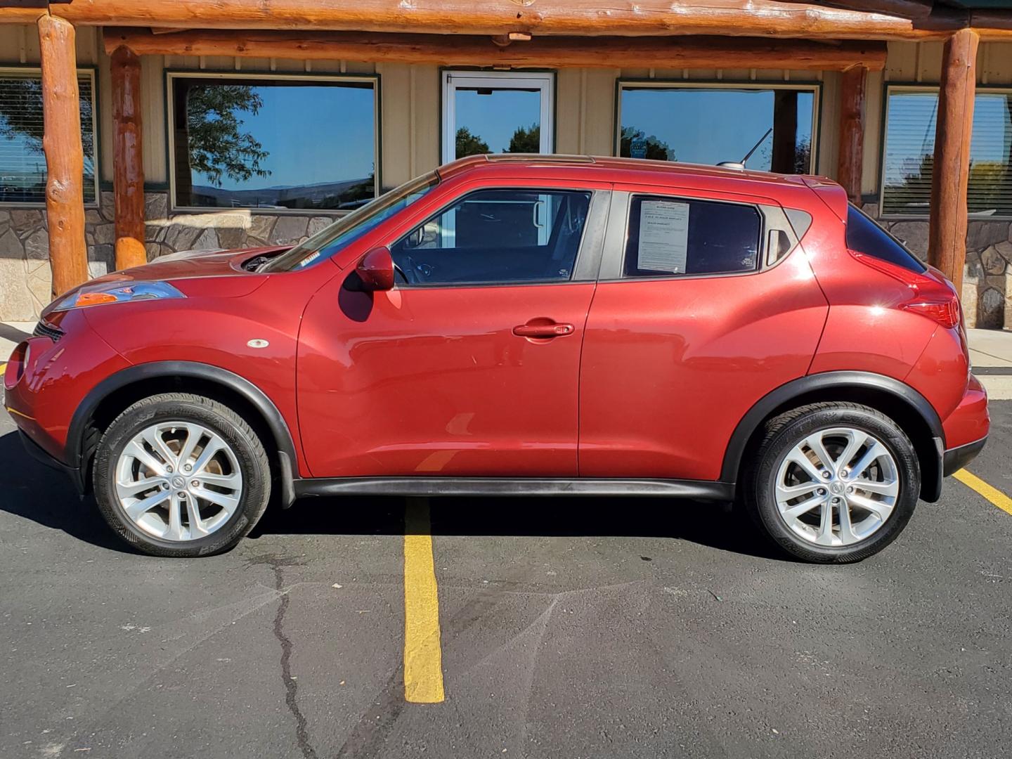 2013 Maroon Nissan Juke SL (JN8AF5MV1DT) with an 1.6L 4 Cyl Turbocharged engine, 1-Speed CVT transmission, located at 1600 E Hwy 44, Rapid City, SD, 57703, (605) 716-7878, 44.070232, -103.171410 - Photo#3