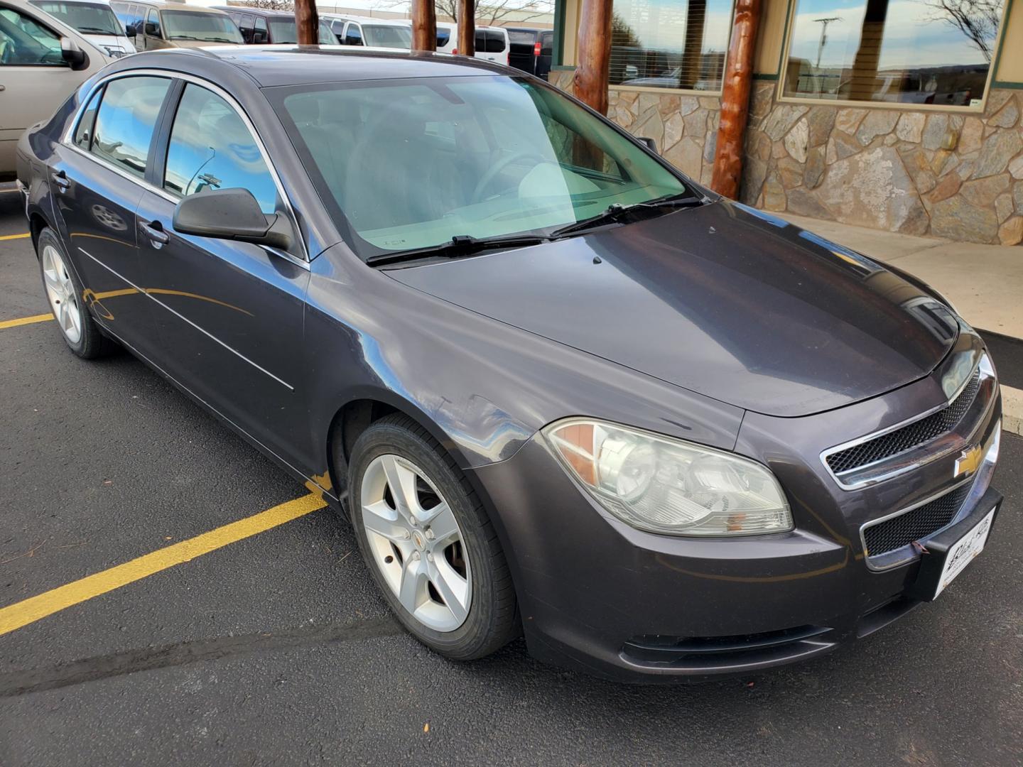 2012 Gray /Lt Gray Chevrolet Malibu LS (1G1ZA5EU9CF) with an 2.4L 4 Cyl Ecotec DOHC 16, Valve Variable Valve Timing, MFI engine, 6-Speed Automatic transmission, located at 1600 E Hwy 44, Rapid City, SD, 57703, (605) 716-7878, 44.070232, -103.171410 - Photo#0