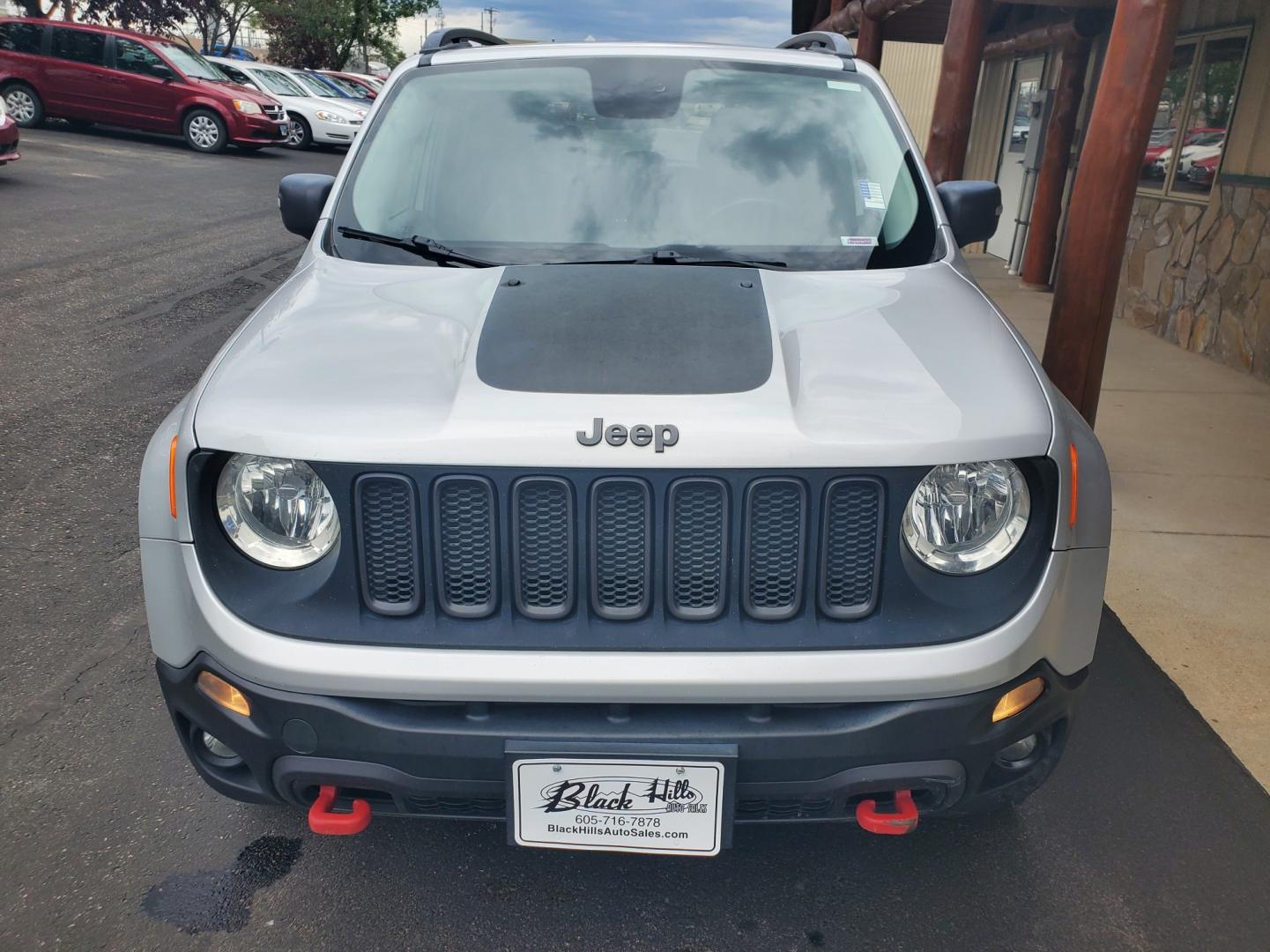 2015 Silver /Black Jeep Renegade Trailhawk (ZACCJBCT2FP) with an 2.4L 4Cyl Multi-Air engine, 9-Speed Automatic transmission, located at 1600 E Hwy 44, Rapid City, SD, 57703, (605) 716-7878, 44.070232, -103.171410 - Photo#1