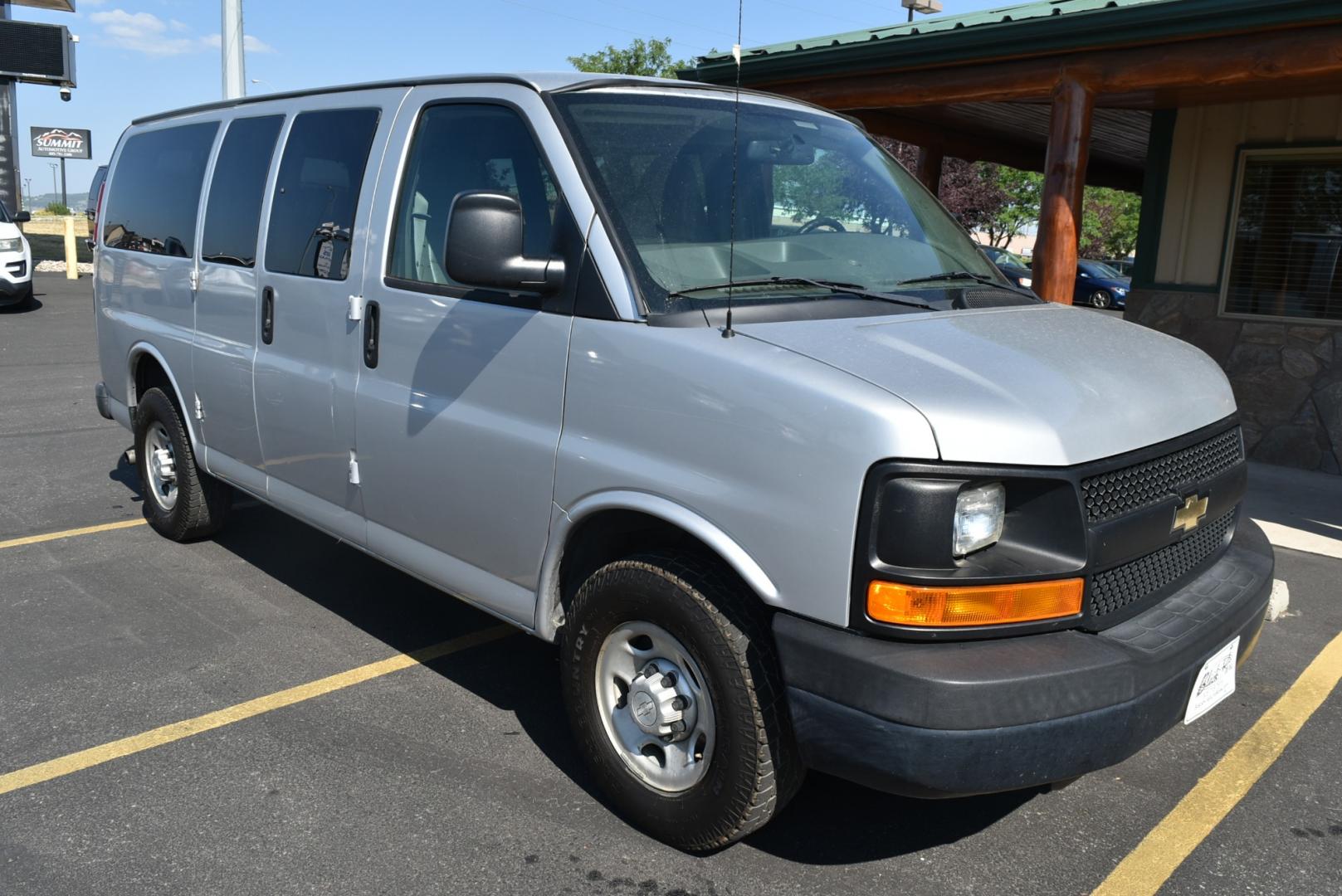 2015 Silver /Gray Chevrolet Express 2500 LS (1GAWGPFG8F1) with an 6.0L Vortec V-8 SFI engine, 6-Speed Automatic, Heavy-Duty, Electronically Controlled transmission, located at 1600 E Hwy 44, Rapid City, SD, 57703, (605) 716-7878, 44.070232, -103.171410 - Photo#0