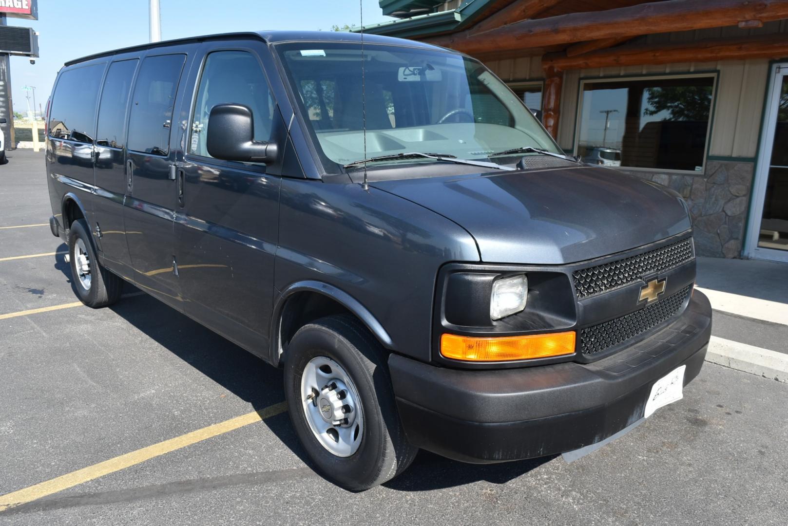 2014 Gray /Gray Chevrolet Express 2500 LS (1GAWGPFG9E1) with an 6.0L Vortec V-8 SFI engine, 6-Speed Automatic, Heavy-Duty, Electronically Controlled transmission, located at 1600 E Hwy 44, Rapid City, SD, 57703, (605) 716-7878, 44.070232, -103.171410 - Photo#0