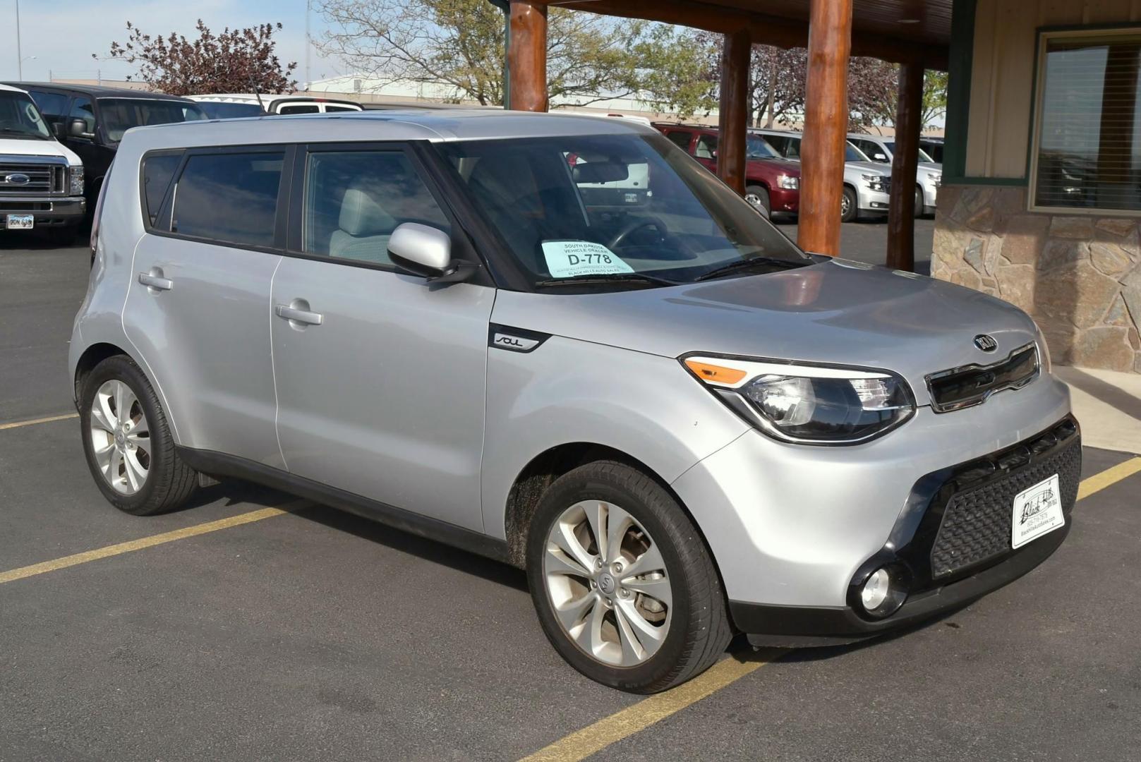 2016 Silver Kia Soul (KNDJP3A56G7) with an 2.0L 4 Cyl engine, 6-Speed Automatic transmission, located at 1600 E Hwy 44, Rapid City, SD, 57703, (605) 716-7878, 44.070232, -103.171410 - Photo#0